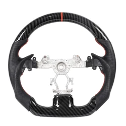 Hydro Dip Carbon Fiber Steering Wheel Fit For Infiniti G37 G37X 2007-2013 Model Carbon Fiber Racing Flat Steering Wheel