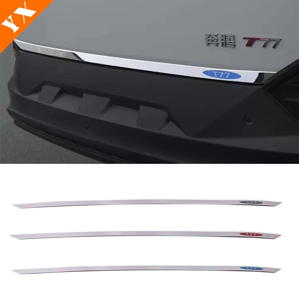 FAW Bestune T77 2018-2023 Stainless Styling For Car Tailgate Rear Door Cover Molding Trim Tail Door Trim Decor Accessories