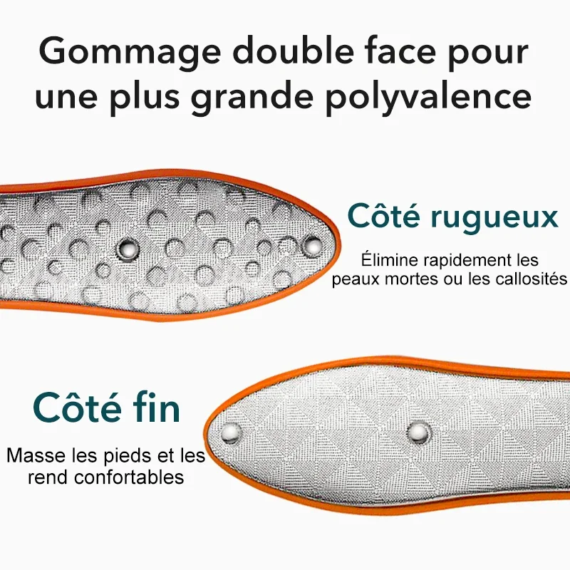 1 قطعة ملف فرك القدم الفولاذ المقاوم للصدأ الوجهين القدم عرموش كعب ملف الصلب الجلد الميت الكالس مزيل التقشير باديكير الرعاية أداة #2