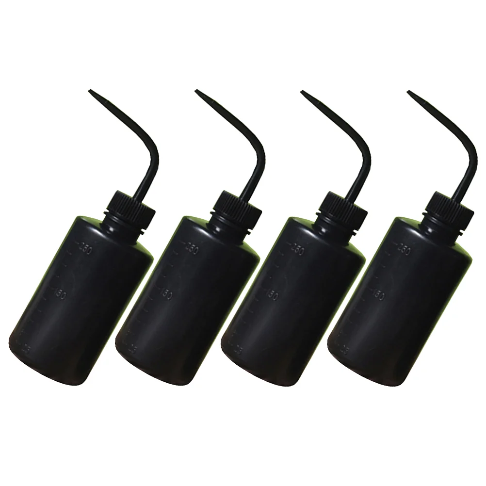 

4 Pcs Elbow Cleaning Bottle Squeeze Bottles for Liquids Small Wash Lash Water Black Kettle