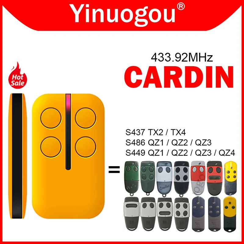 For CARDIN S435 S449 S486 S476TX2 TXQ TRQ Garage Door Remote Control CARDIN Remote Control 433.92 868 MHz Gate Opener Controller