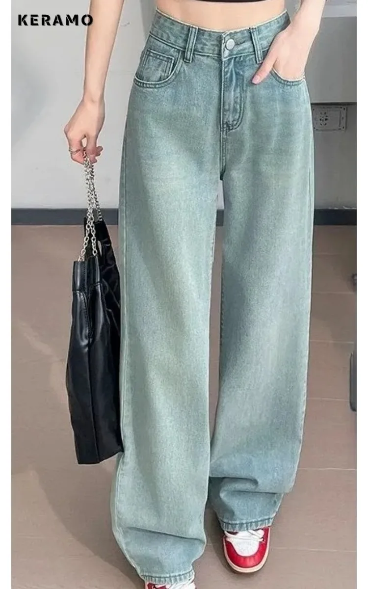 Pantalones vaqueros Eclectic Trashy Emo de retales para mujer, pantalones vaqueros Retro de calle Vintage Y2K de los años 2000, Pantalones rectos informales de cintura alta