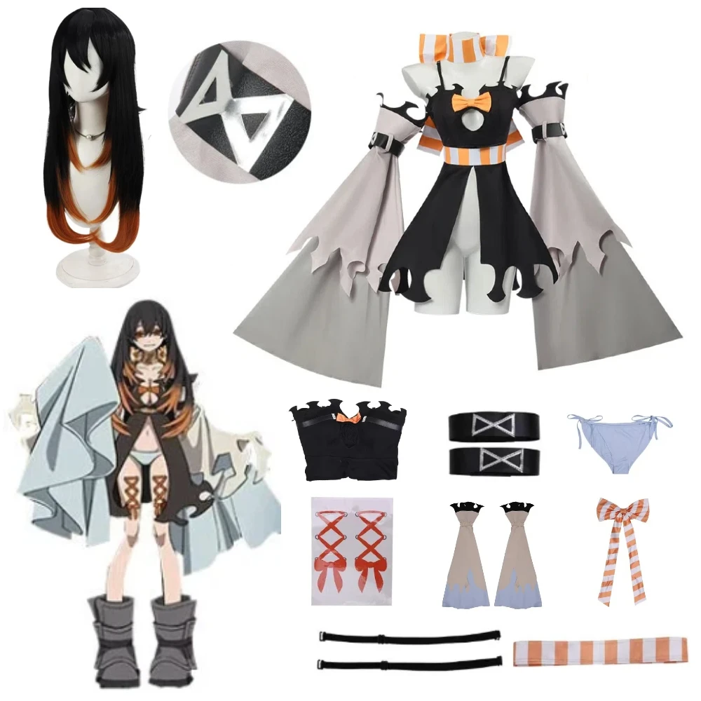 

Anime Abyss Battle Ghost Cosplay Costume Wig Amo Yamo Yammer Outfit Anime Game 2D Cosplay Costume Stage Performance Dress Up