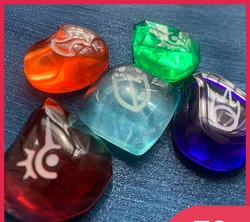 Transparent Version Anime Final Fantasy XIV Red Mage Career Crystals Cosplay Warrior Summoner Lanyard Style Keychain Style