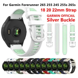 Correa de repuesto para reloj inteligente, accesorio para Garmin Forerunner 745 645 265 255 245, Garmin Venu 2 SQ vivoactive 4s 4 3, 18, 20 y 22mm