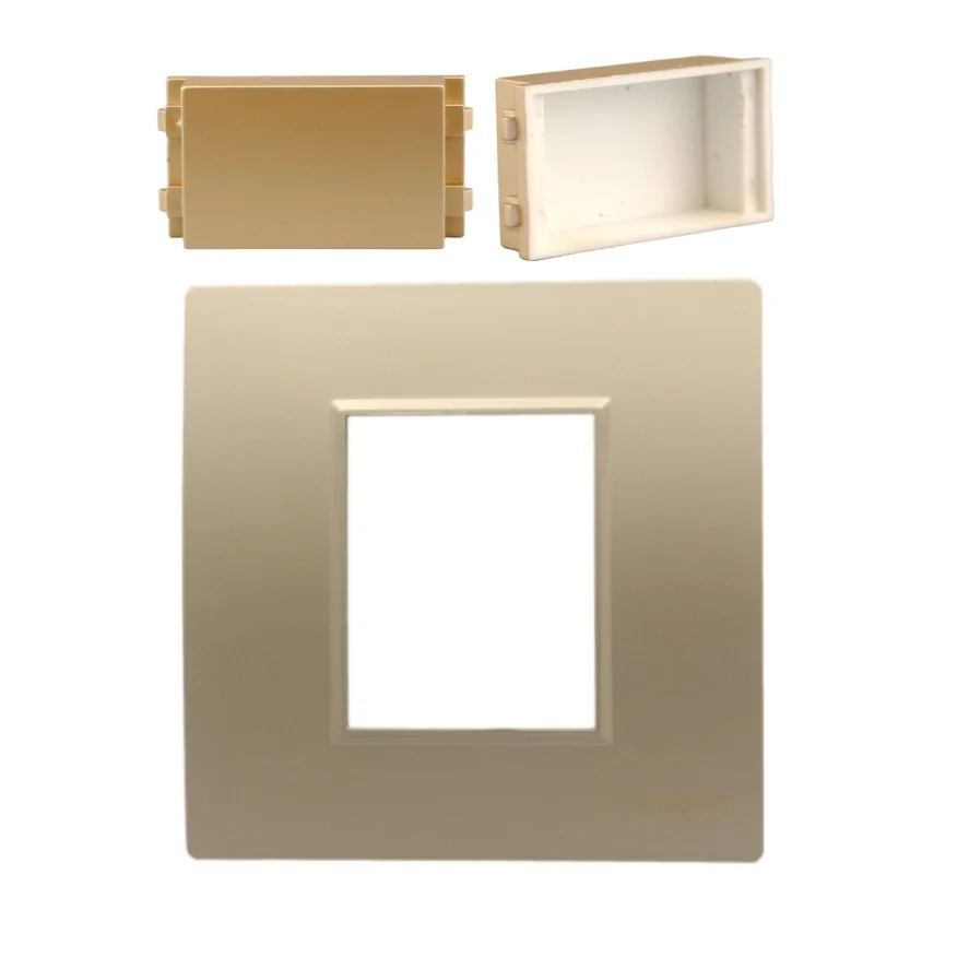 

128 type panel 86 type 86mm panel screw mount chassis wall mount panel golden color flame retardant PC plastic