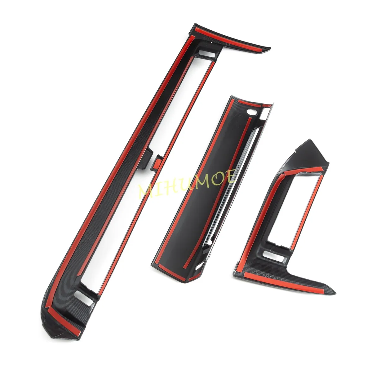 For BMW X1 IX1 X2 IX2 2026 2025 2024 2023 U10 U11 ABS Carbon Fiber Car Interior Side Air Vent Outlet Cover Trim Overlay 3Pcs