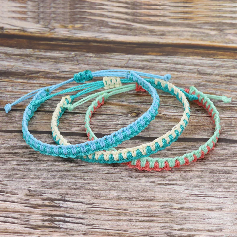 14Pcs/Lot Handmade Braided Lucky Rope Bracelets For Women Men Multicolor Buddhist Bracelet Couples Bangles Friendship Jewelry