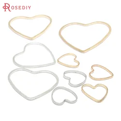 9x9MM 13x14MM 19x21MM Gold Color Brass Heart Shape Closed Rings Connect Rings Diy Jewelry Findings Accessories wholesale