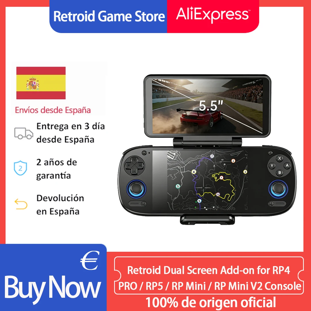 Addition rétroïde double écran pour console RP4 PRO / RP5 / RP Mini / RP Mini V2