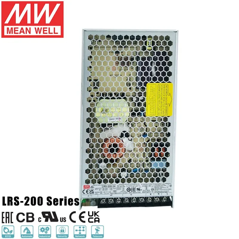Imagem -02 - Mean Well Switching Power Supply para Led Strip Mean Well Smps Lrs200-24 5v 40a 12v 15v 24v 36v 48v
