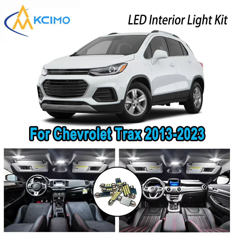 

13pcs High-Quality LED Interior Kit for Chevrolet Trax 2013-2023 2014 2015 Premium Error-Free Dome Map Trunk Automotive Lamps