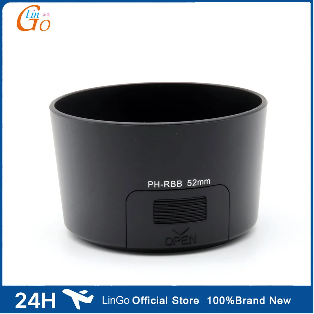 LinGo 52mm Bajonett-Gegenlichtblende für K-Mount 52-200mm f/4-5.6 ED, Ersatz für PH-RBB Kamera-Gegenlichtblenden, Schwarz