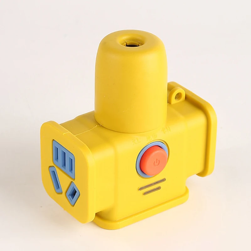 

Желтая резиновая розетка с переключателем, многоразъемная розетка, водонепроницаемая для строительства и мастерской