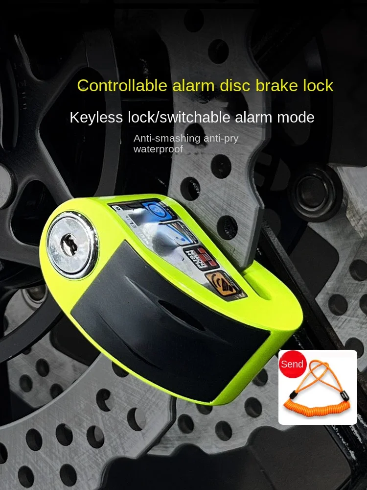 Motorbike Disc Brake Lock Alarm Lock Dedicated Security Lock Electromobile Bicycle Brake Disc Waterproof