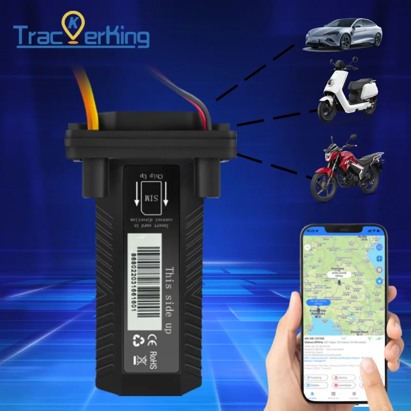 TrackerKing GPS Tracker ST901 Waterproof Vehicle Tracking Device Motorcycle Car with Real-Time Tracking GPS GSM SMS