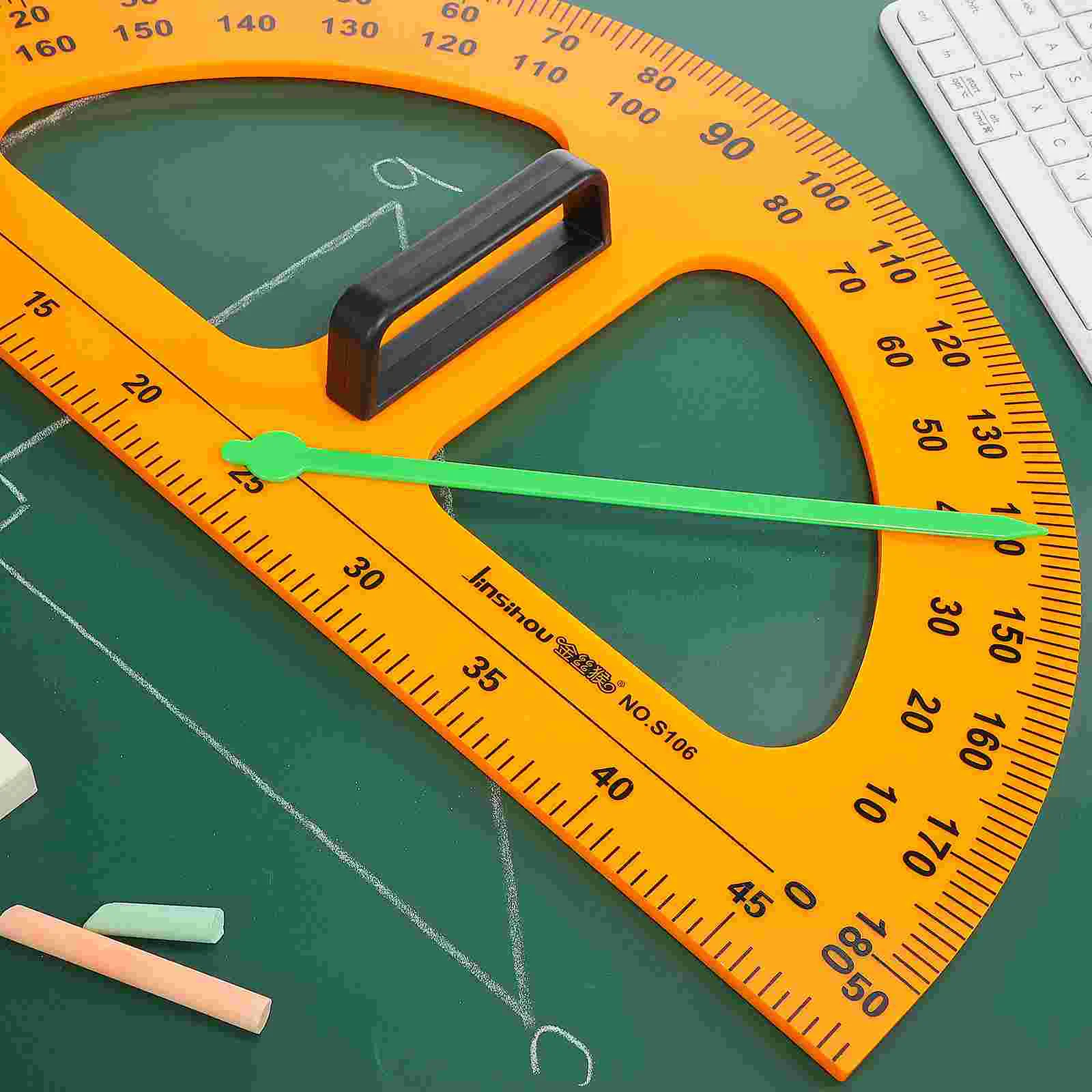 Teaching Protractor and Compass School Supply Angle Measuring Math Hand Tool Number Compasses