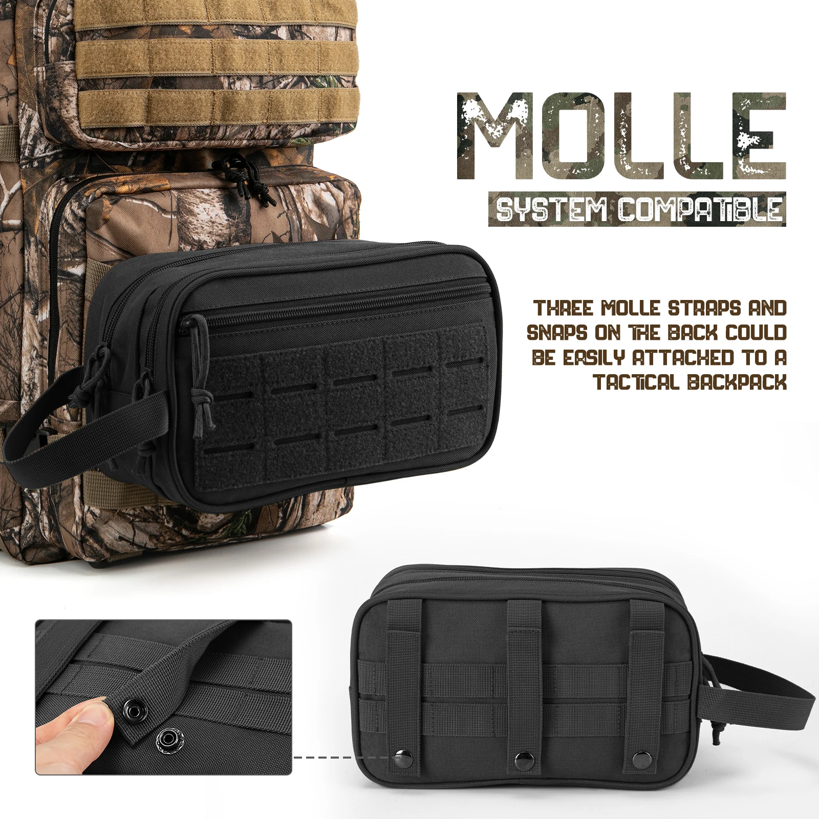 Neceser táctico MOLLE hombre – Bolsa higiene ducha - imagen 3