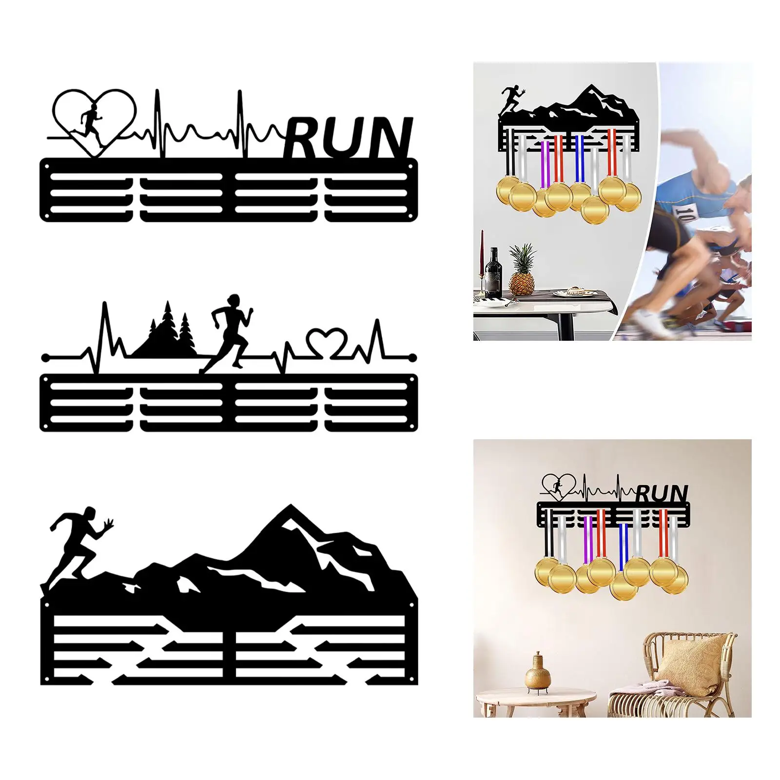 Medaillenaufhänger aus Eisen, Rennmedaillen, Präsentationshalter für Laufmedaillen, Sportmedaillen