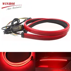 100/90cm Multiple Modes Car Third Brake Light Bar Flexible Additional Stop Signal Lamps Rear Tail Light Strip for Truck Trailer