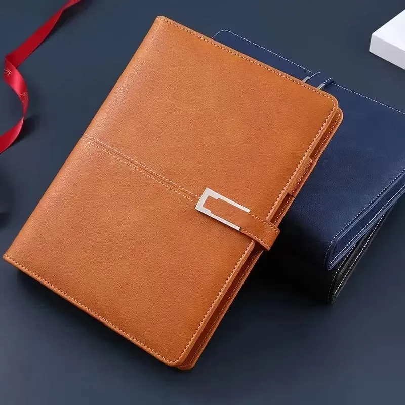 Leather Journal A5 Hardcover Notebook with Pen compartment, Leather Bound for Women Men School, Office, Work, Daily and Travel D