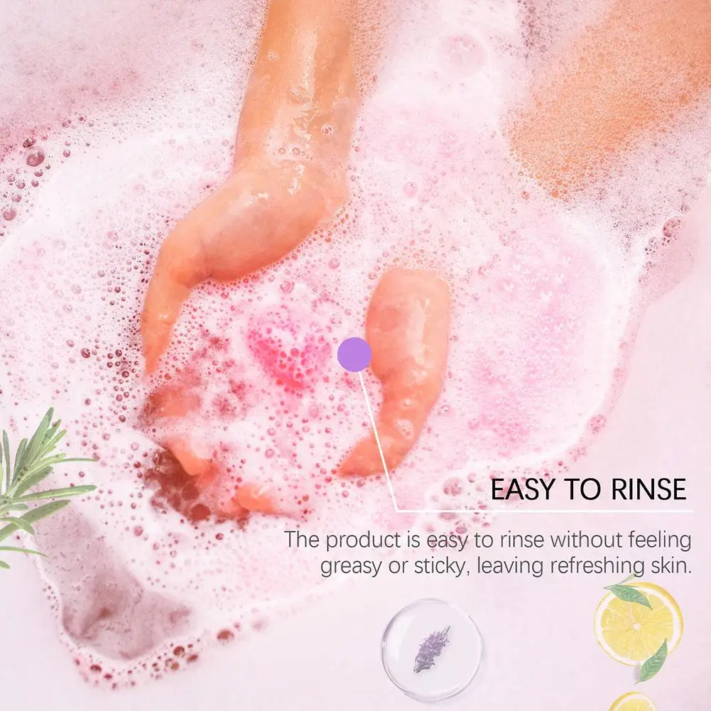 Bubble Salt Bath Ball Bubble Shower Fragrance Moisturizing Flowers Lasting Fragrance Plant Clean Colorful Bath Ball Beauty