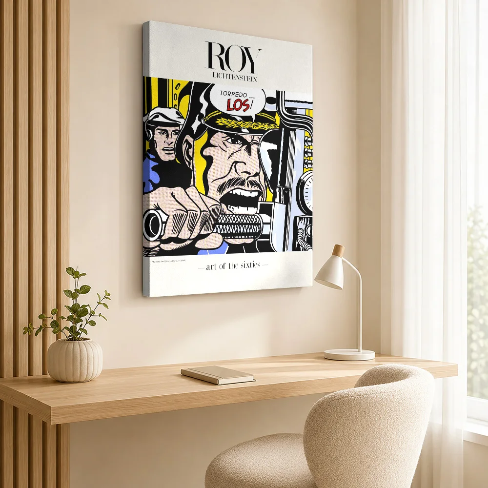 Roy Lichtenstein | Torpedo Los Canvas Print Poster Customized Photo Modern Aesthetic Wall Paintings Decoration for Dining Room