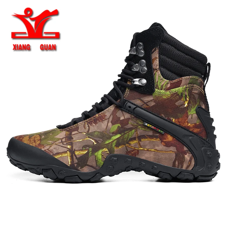 XIANGGUAN New Hiking Snow Boots Camping Tactical Boots Men Climbing Waterproof Boots Women Hiking Shoes Men Motorcycle Boots Men