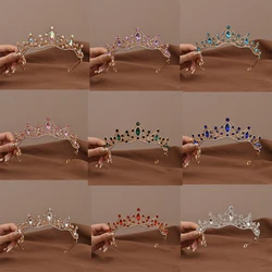 Princess Queen Vintage Baroque Crystal Crown Rhinestone Tiara For Women Bridal Weeding Party Prom Jewelry Hair Accessories