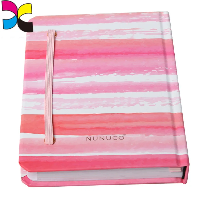 Personnalisé. A4 A5 B5 A6 taille bas prix usine fabrication impression couleur Journal relié cahier à couverture rigide