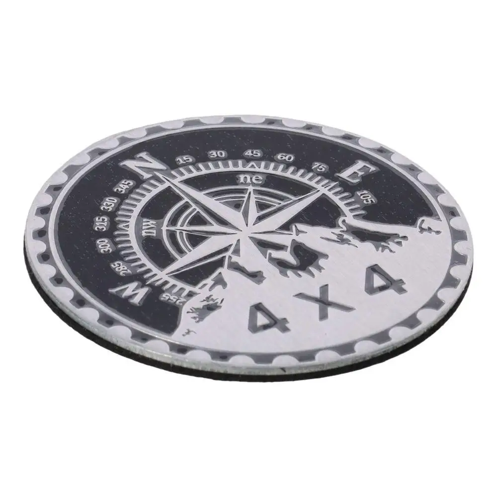 Stable performance 2.36*2.36inch 3D Metal Car Emblems Metal Round 4 x 4 Metal Automotive Badge Round Emblem Decals Car