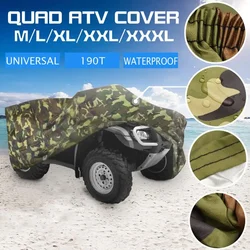 Cubierta impermeable para motorista, funda de camuflaje 190T para motocicleta, Quad, ATV, vehículo, Scooter, tienda de campaña