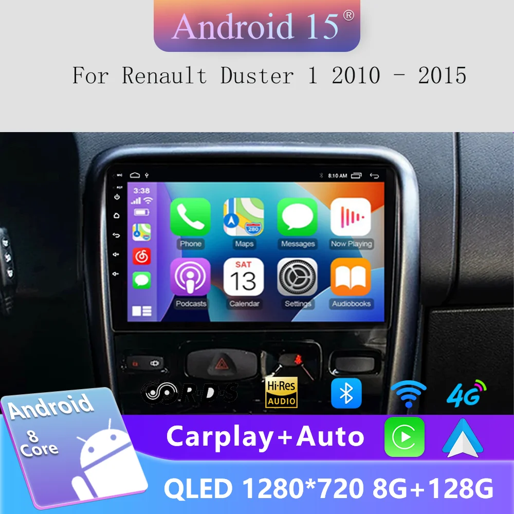 Android 15 Carplay Auto Car Radio For Renault Duster 1 2010 2011 2012 2013 2014 2015 Multimedia GPS Player Stereo 2din Head Unit