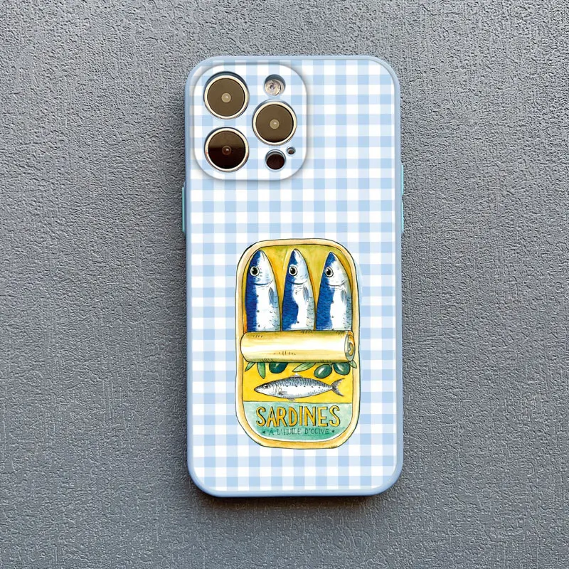 Sardinenfarbe Fisch Lustige Handyhülle für iPhone 17 16 15 14 Pro Max 16 15 Plus 13 12 Mini 11 Pro Max XR XS X Stoßfeste Abdeckungen – Detail 6