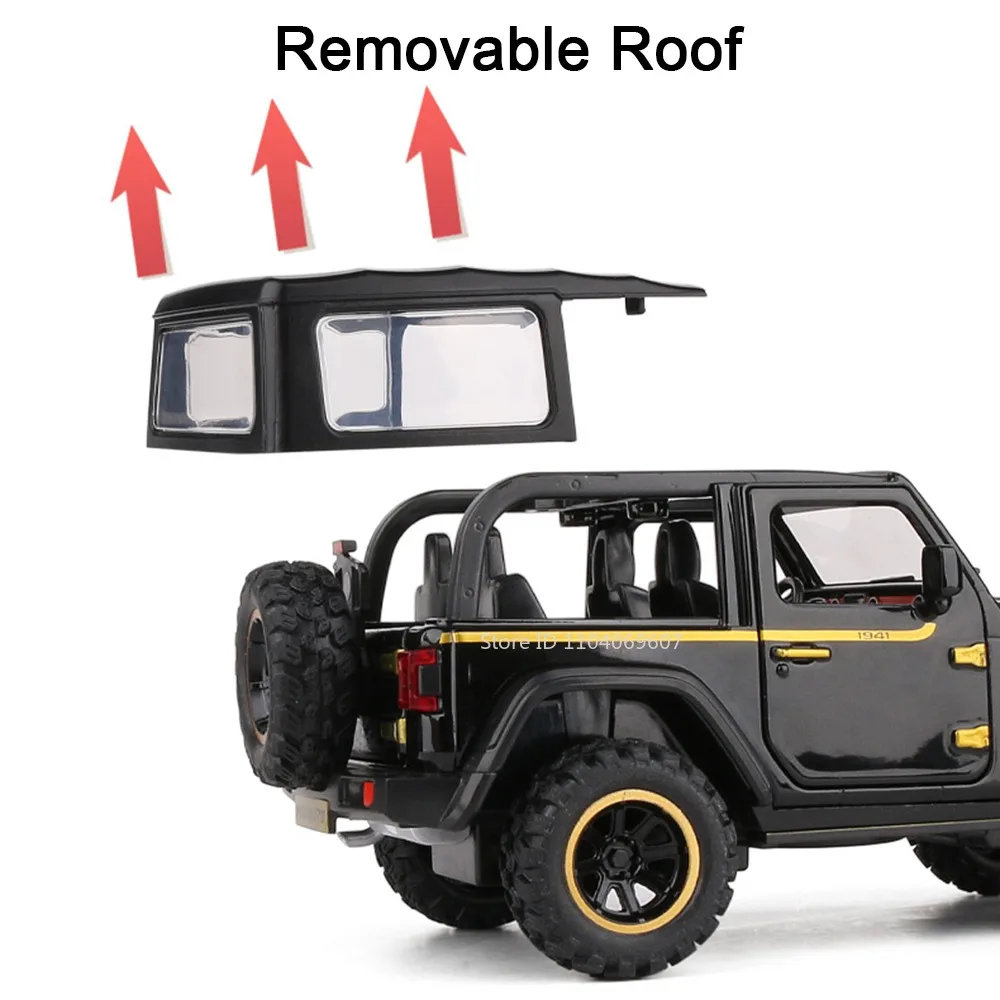 1:32 Wrangler Rubicon Tacoma Prado Model Speelgoed Auto Legering Diecast Terreinwagens Geluid Licht Trek Deuren Geopend Kids geschenken