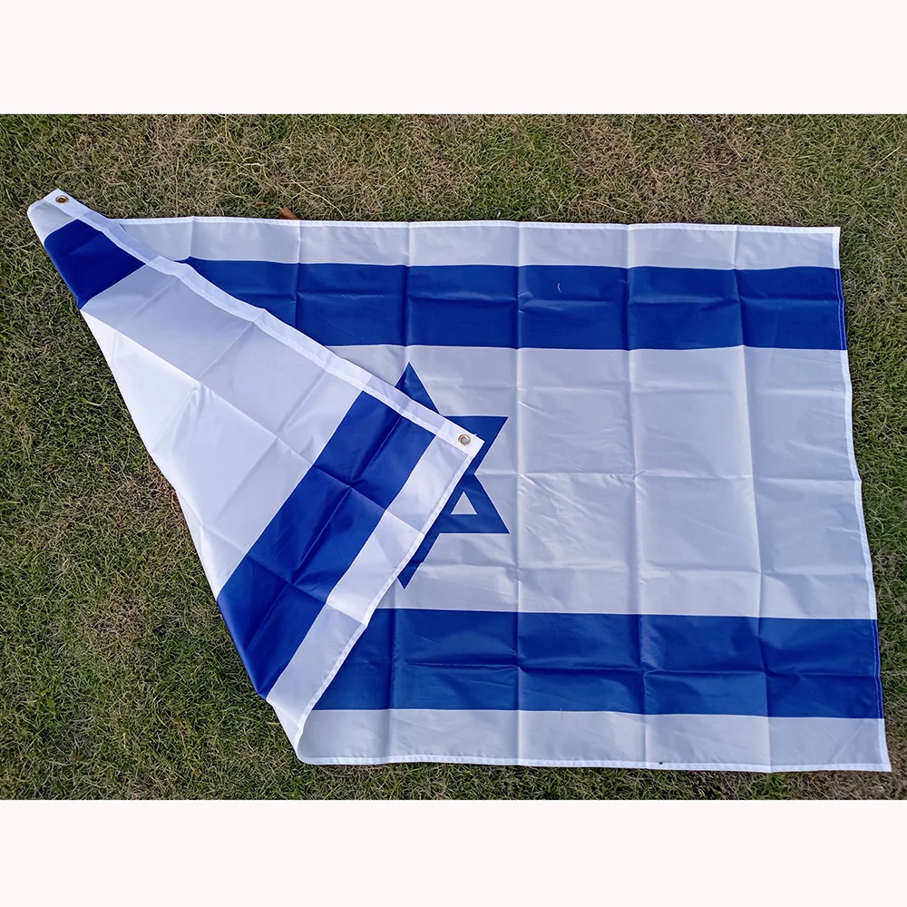 aerlxemrbrae90X150cm إسرائيل العلم الوطني معلقة البوليستر ISR IL الأعلام الوطنية الإسرائيلية راية ديكور المنزل