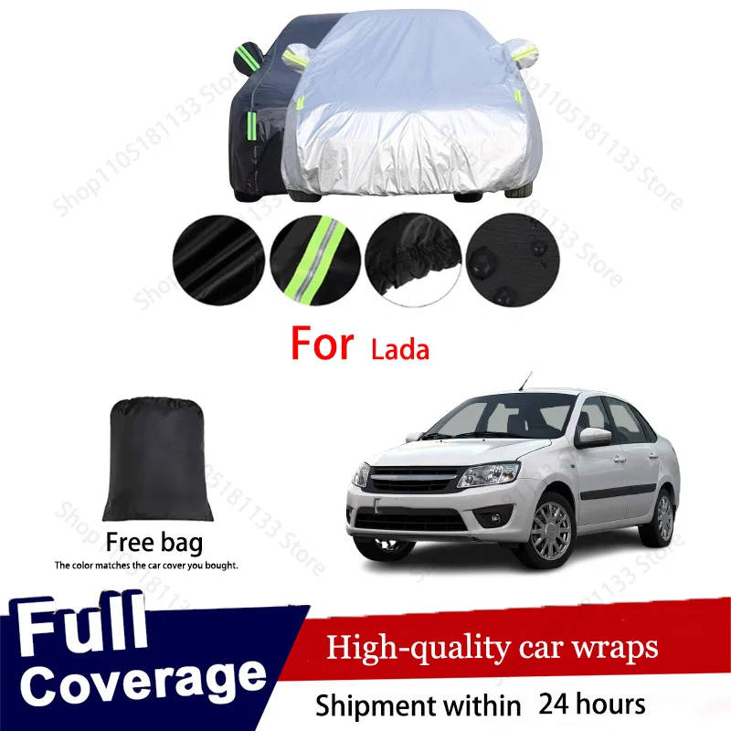 Full Car Cover Outdoor Anti-UV Sun Rain Snow Protection Cover Waterproof For Lada Niva Nadezhda Priora Riva Samara Vesta Xray