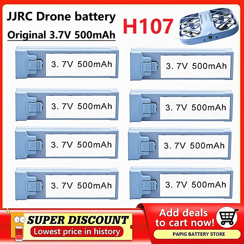 

3.7V 500mAh Drone Battery For JJRC H107 Battery Mini RC Drone Original Accessory Drone Battery Spare Parts For JJRC H107