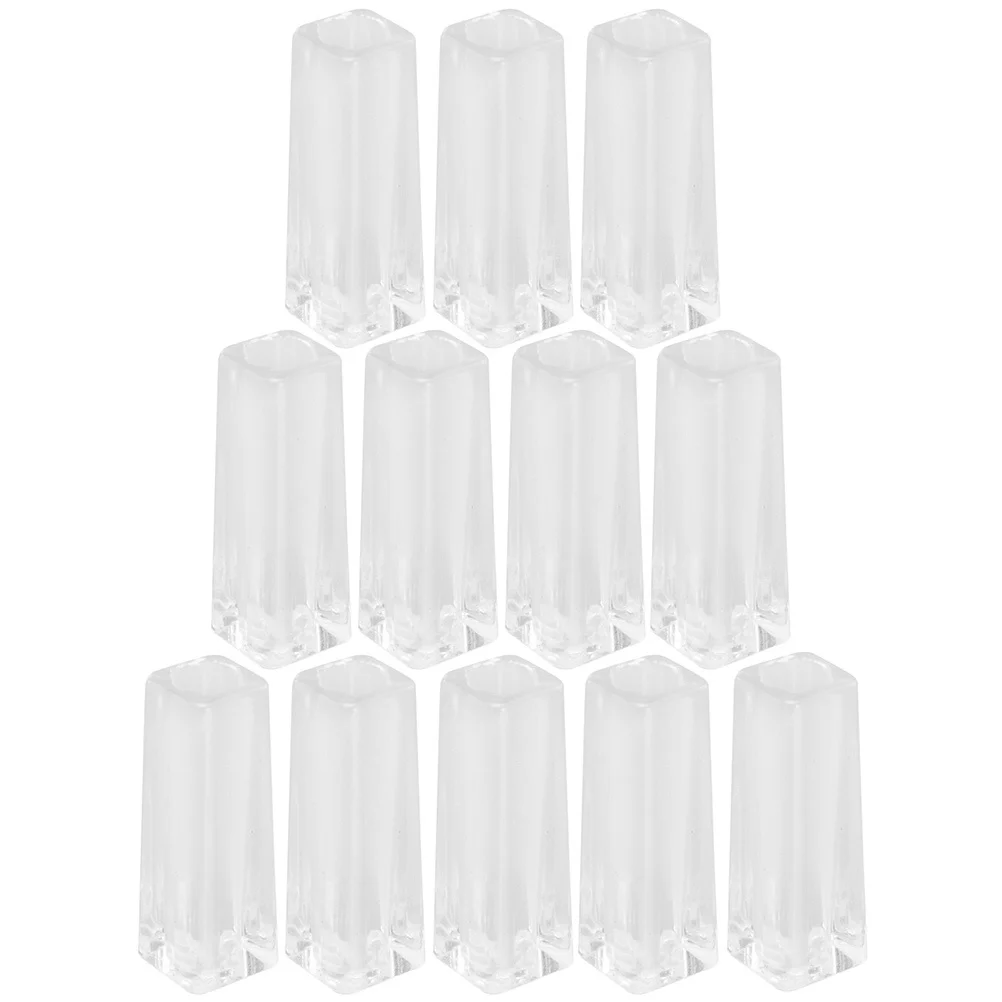 12 قطعة مقابض أعمى واضح الميل قضيب مقابض البلاستيك إمالة قضيب نصائح استبدال لستائر البندقية سهلة التركيب لا أدوات