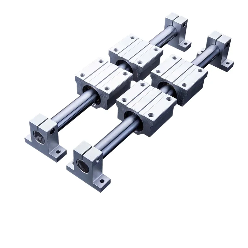 Linear Optical Axis Rail Shaft OD8/10/12/6/16mm 300-800mm+SCS8/10/12/6/16UU Linear Bearing Blocks+SK8/10/12/6/16 Bearing Support