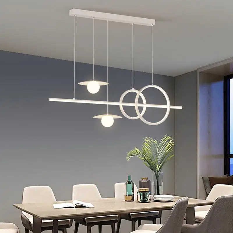 

Modern Aluminum Led Chandelier Creative and Personalized Art Line Shape Dining Bar Ceiling Hanging Lamp Decoration Pendant Light