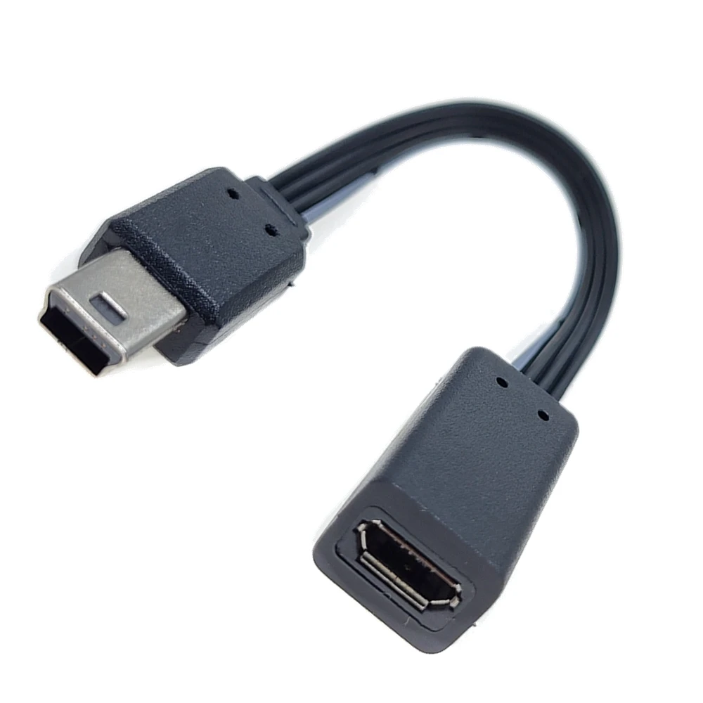 0.1M 0.2M mini USB to micro USB V3 data cable with fixed adapter V8 T-port to Android micro with cable and data charging adapter