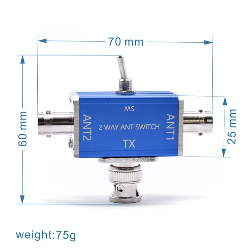 ABMF-2 طريقة CB/HAM هوائي اقناع التبديل محوري هوائي التبديل 100 واط 1-30 ميجا هرتز اختياري SO239/BNC موصل BNC