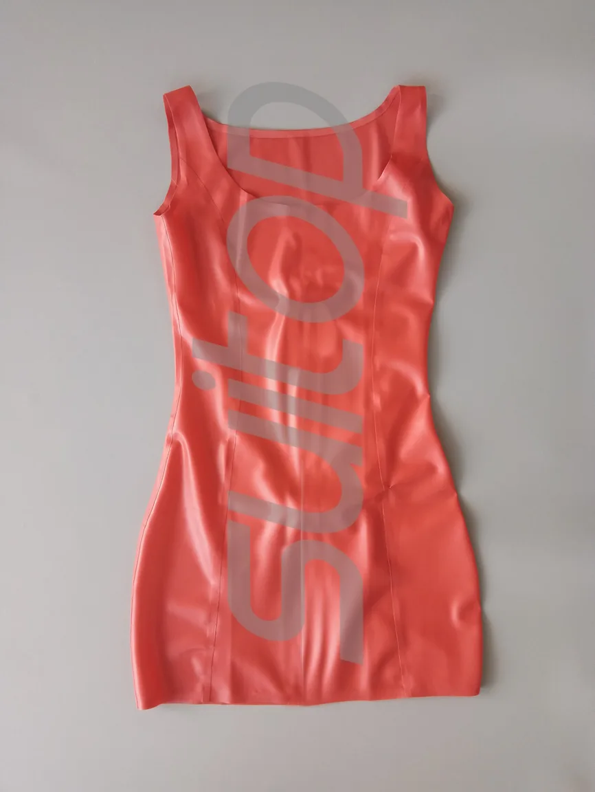 

Suitop red dress latex sexy dress no zip
