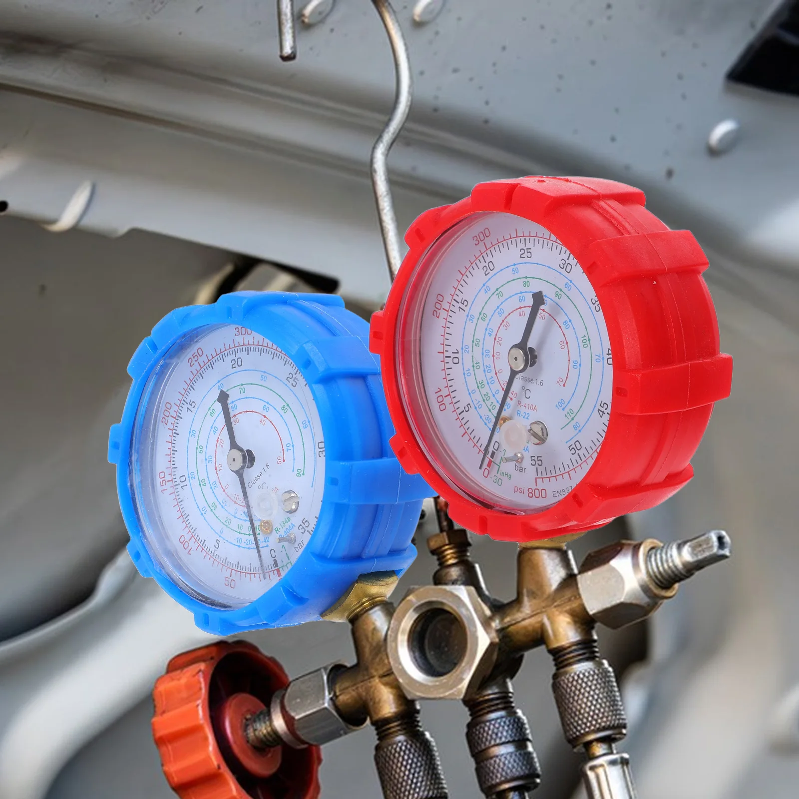 

Gauge Head Air Conditioner Pressure Monitoring Tool Automotive Hvac Manifold Recharge Measuring Hose High Low