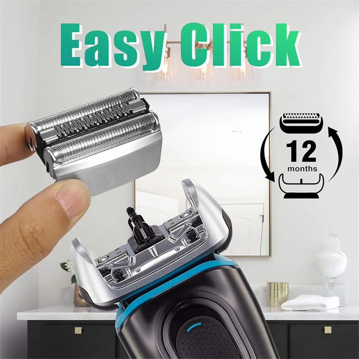 Series 8 83M Electric Shaver Head Replacement for S8 Electric Blades Model 8370Cc,8340S,8350S,8467,2 Pack