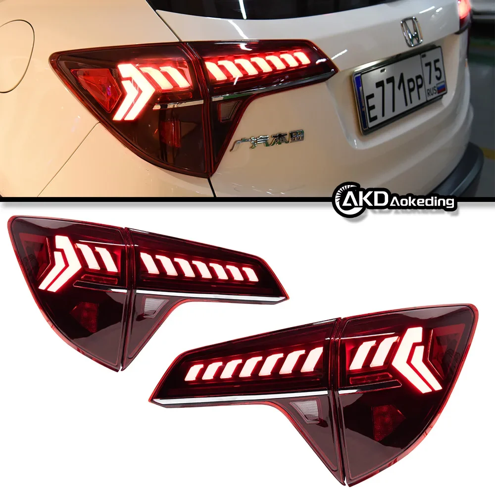 

For 15-21 Binzhi tail light assembly modified HRV Au/di brake light water steering LED rear tail light