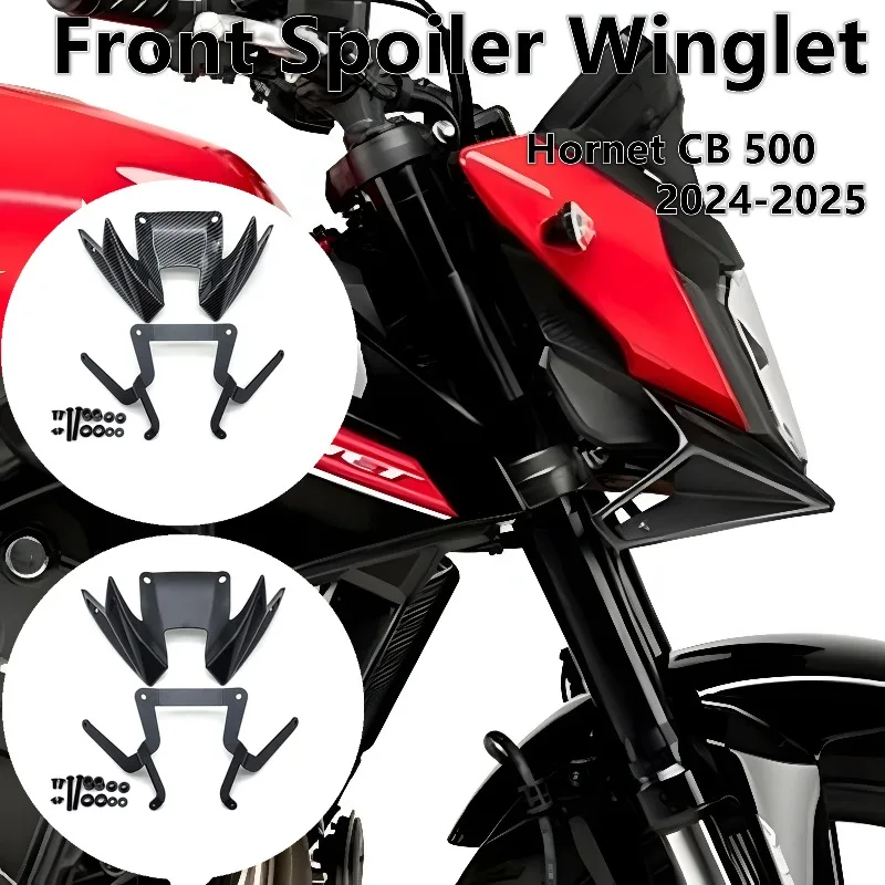 

Motorcycle Front Spoiler Fairing Winglet Aerodynamic Wing Cover Trim ForHonda CB500 Hornet CB 500 2024 2025 Spoiler Winglet