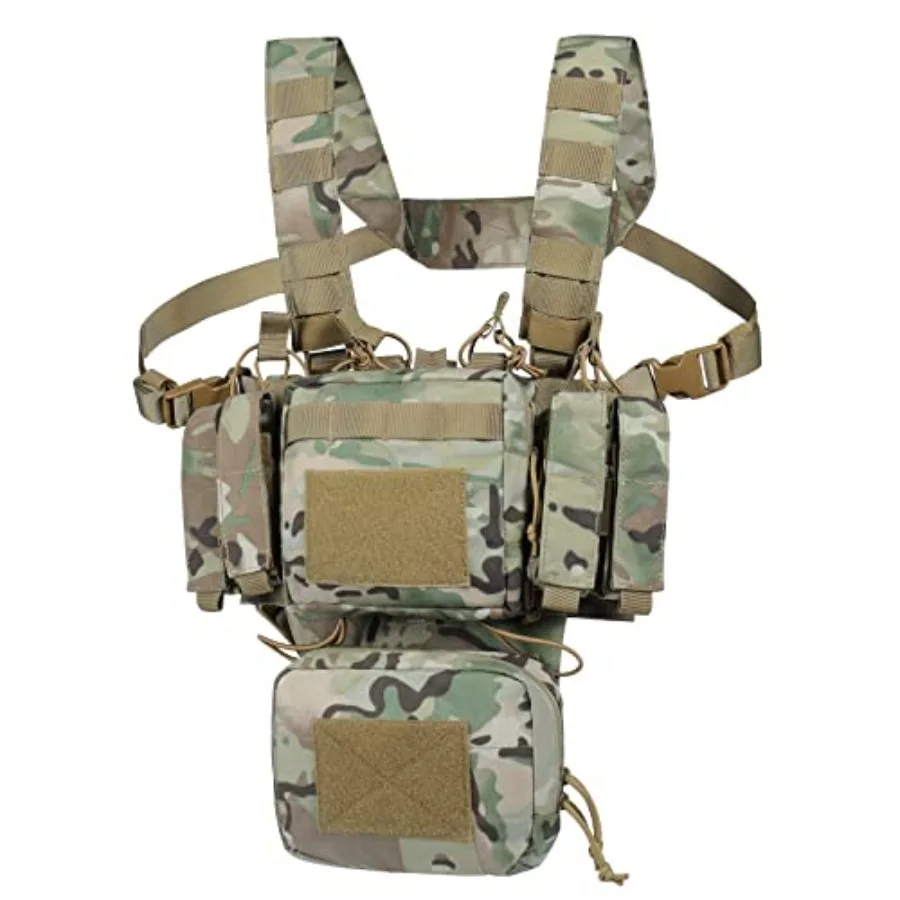 

Tactical Chest Rig AdjustableandDetachable Molle Chest Rigs with Mag Pouch