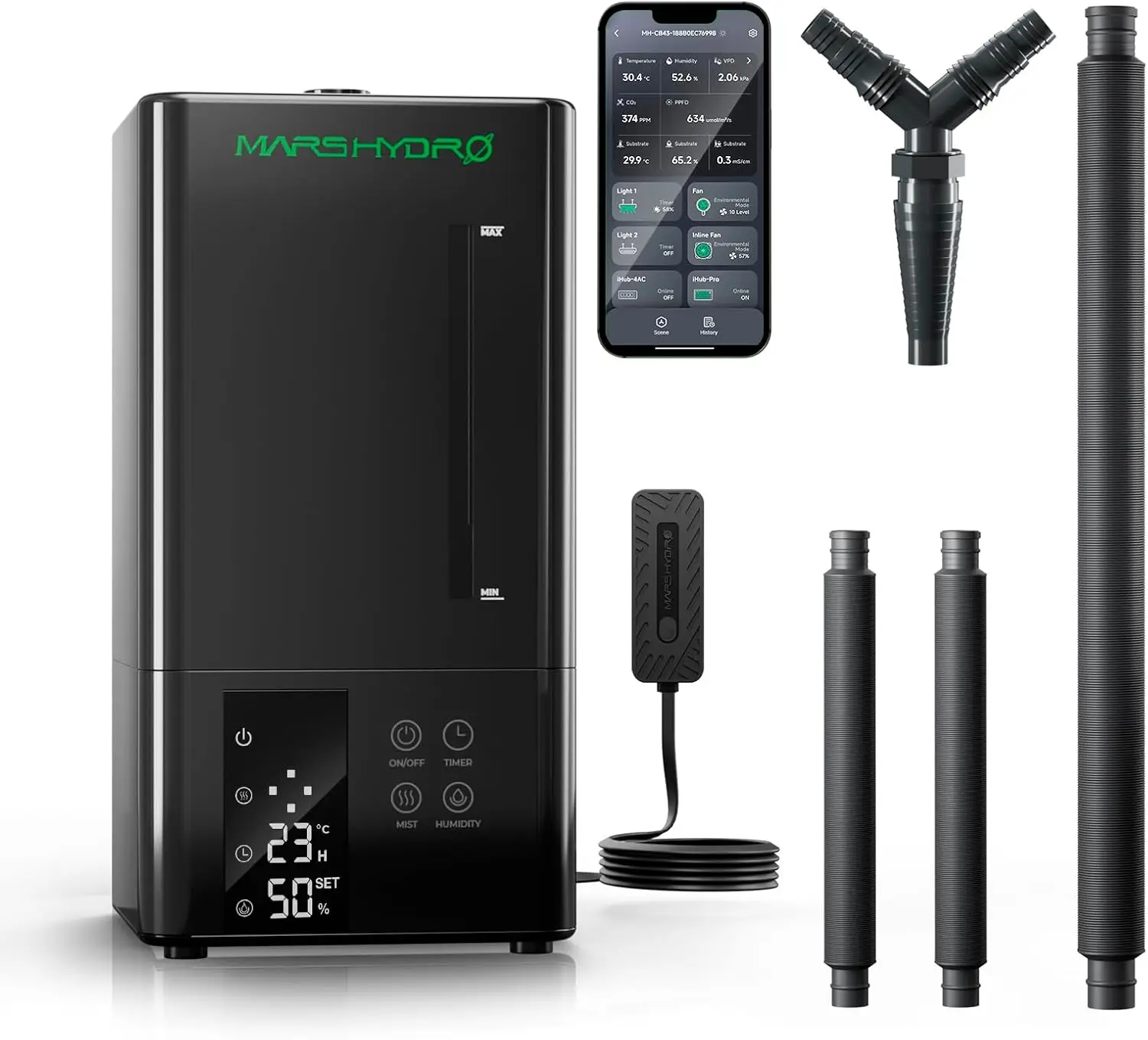 

Новый увлажнитель воздуха для растений 6 л (2026 г.) с регулировкой влажности, таймером и бесшумной ультразвуковой работой для гроутентов